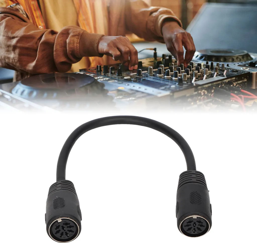 Cavo DIN 8 Pin 0,2m Rame Puro PVC Adattatore Audio per AV Hi-Fi - 3