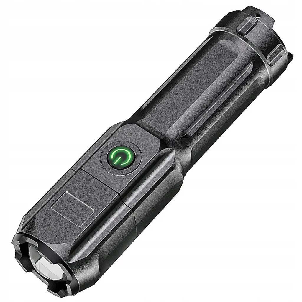 Torcia Tattica Militare XPE 300m USB: ABS TIGHT 13cm Resistente