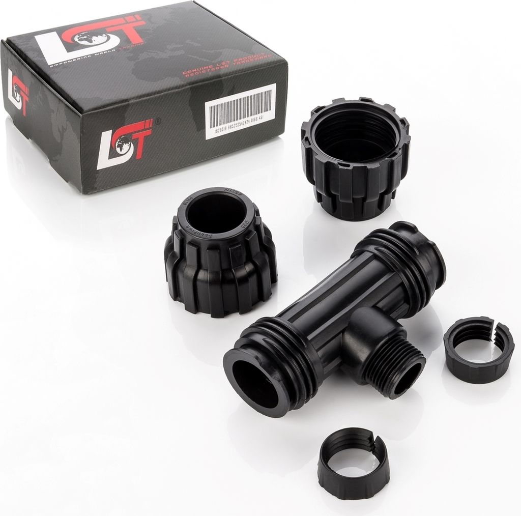 T-Stück Klemmverbinder Schlauch PE-Rohr Verschraubung Kupplung Ø25mm 3/4" AG
