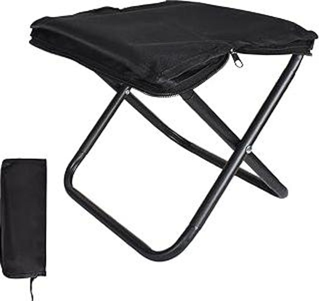 Campinghocker Klappbar,Falthocker für Angeln, Picknick, Wandern – Kompakter Klapphocker mit 150kg Tragkraft, Oxford-Stoff – Camping Hocker lei...