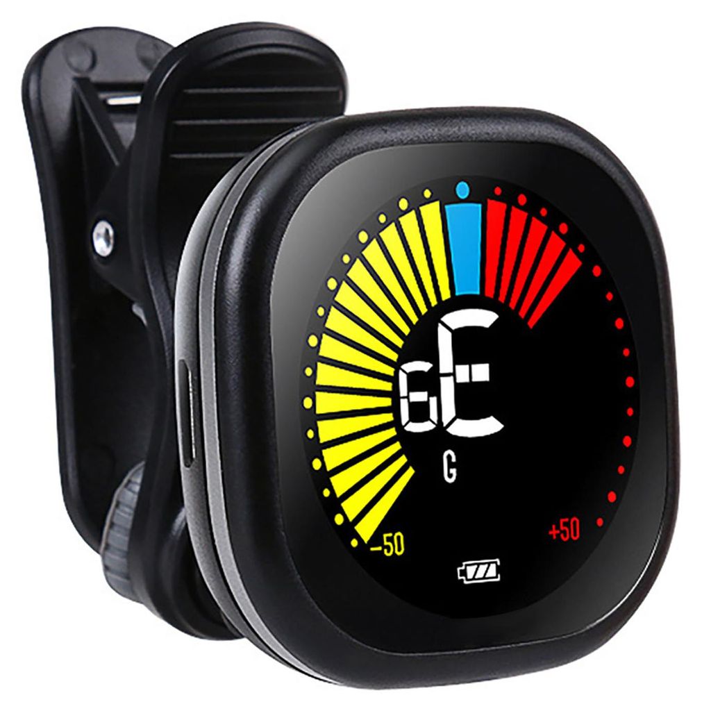 Gitarrenstimmgerät 12 gleichschwebende Stimmung LCD-Anzeige Automatisches elektronisches Stimmgerät mit wiederaufladbarem Akku für Violine Ukule...