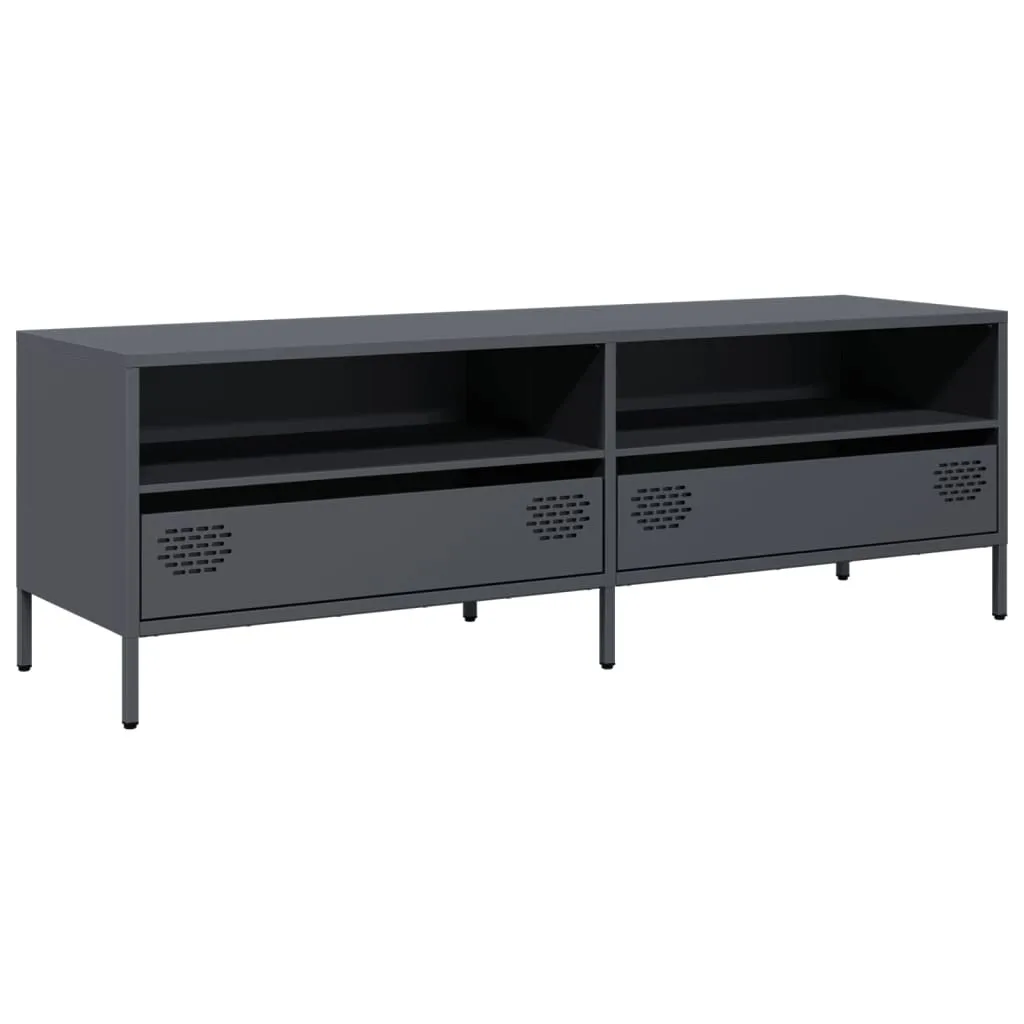 Porta TV vidaXL Grigio Antracite 135 cm - Acciaio Minimalista Moderno