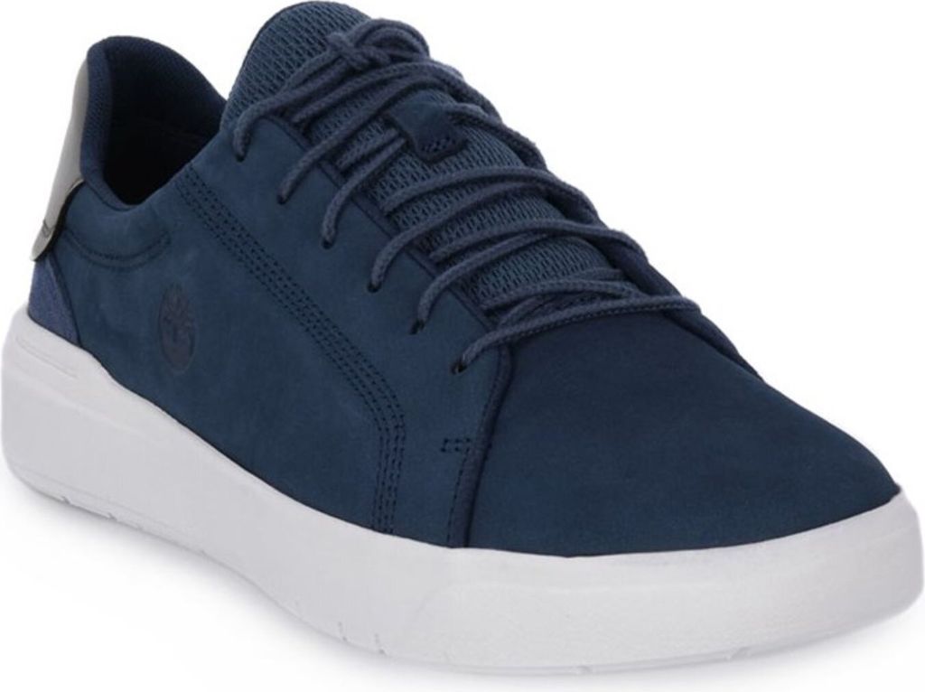 Timberland Herren Low Sneaker SENECA BAY Blau Leder-Textil-Mix Größe: 44