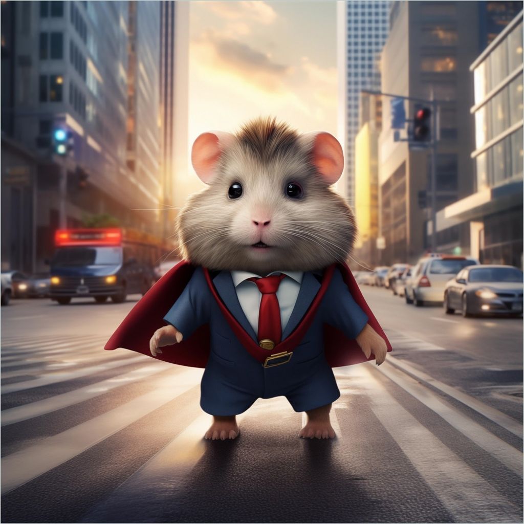 Wallario selbstklebende Möbelfolie/ Tischdecke für Innen und Außen, Größe: 100 x 100 cm - Super-Hamster