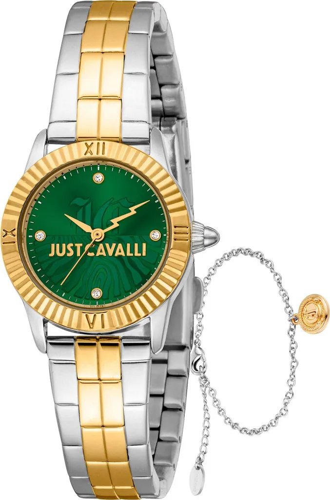 Just Cavalli JC1L328M0085 Montre Femme Argentée et Or Chic et Élégante