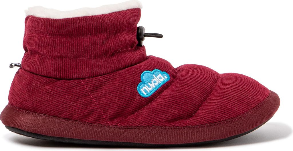 NUVOLA. Hausschuhe für Herren Damen rutschfester Sohle warm gepolstert bequem granat 44-45 - UNBODY
