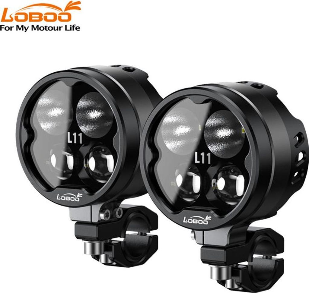 LOBOO L11 pomocná dálková a potkávací světla (černá) Obrázek produktu 