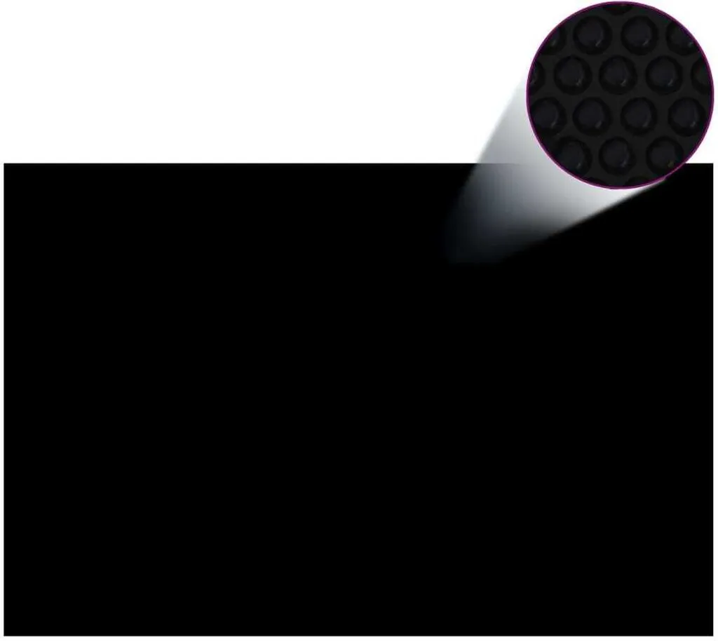 Bâche de piscine rectangulaire PE Noire 600x400cm - Accessoire 92964