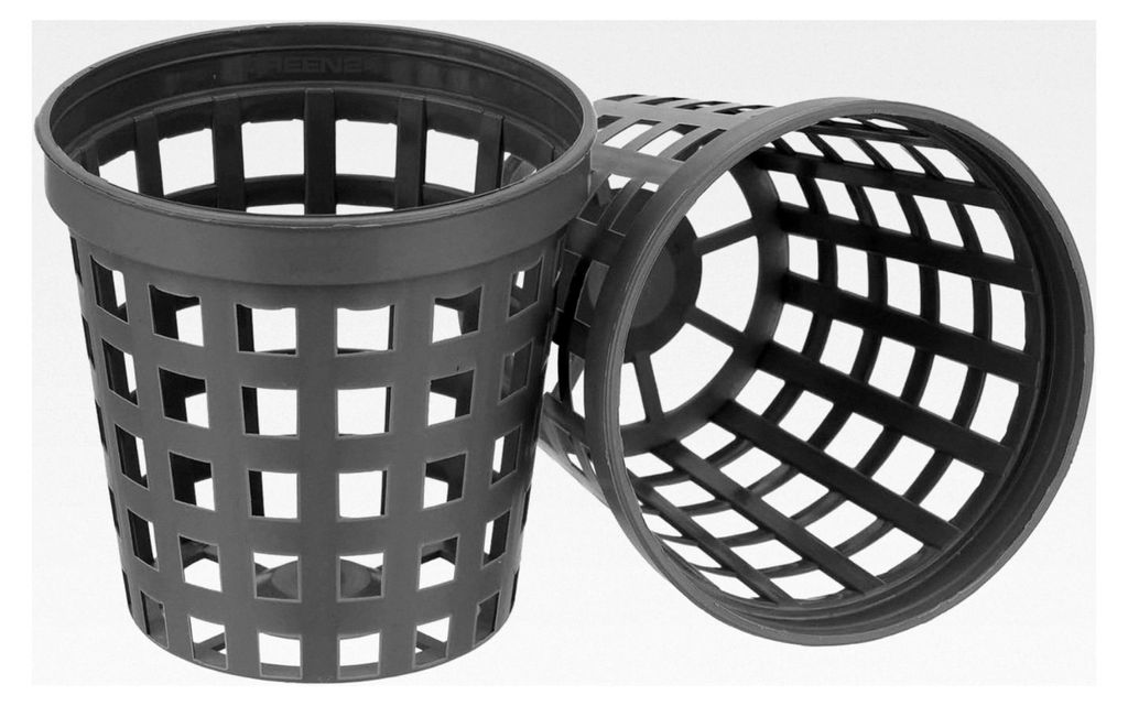 50 Stück Gittertopf grau aus Polypropylen, Ø 5,0 cm, Höhe 5,0 cm, geeignet für Hydrokulturen, verwendbar mit verschiedenen Substraten, Gitterö...