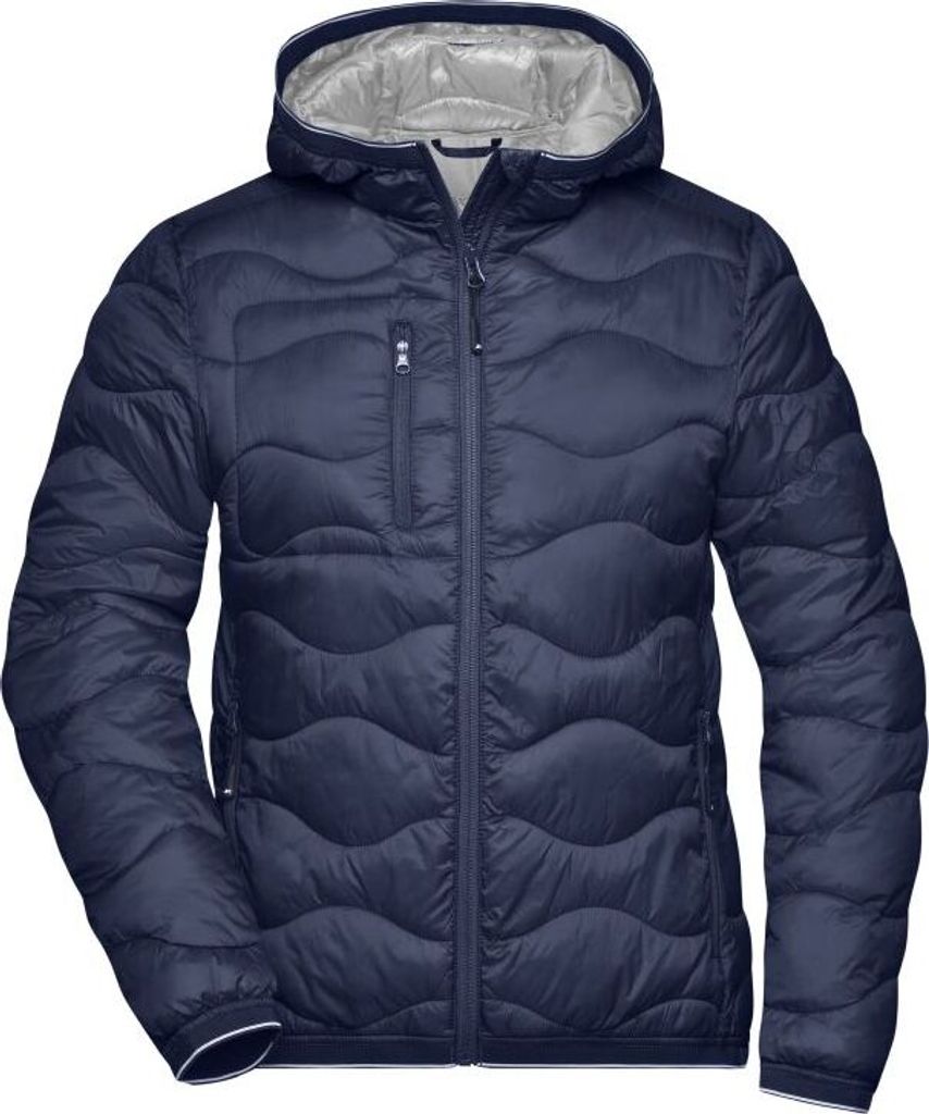 Ladies' Padded Jacket navy/silver, Gr. S