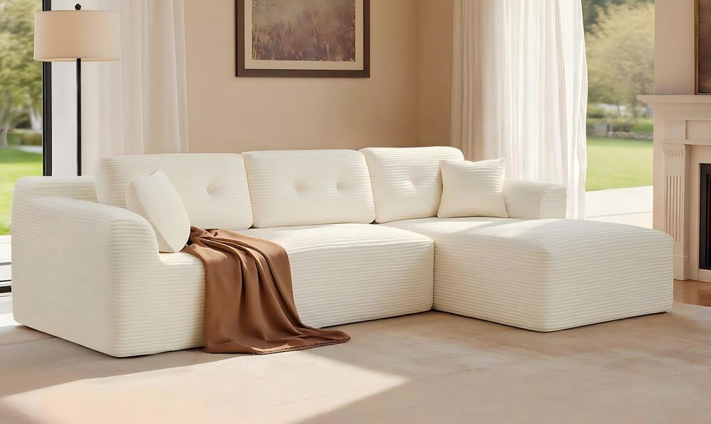 VASAGLE modulares Sofa 244 cm breit, vakuumverpackt, keine Produktbild 