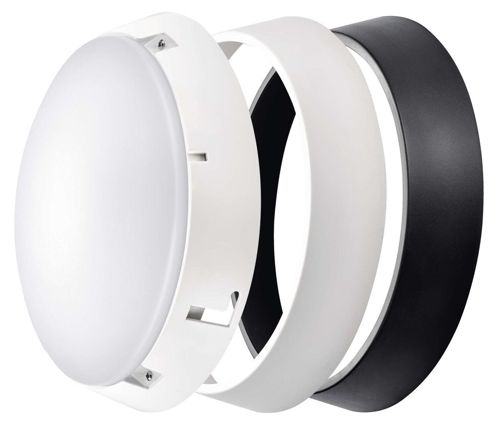 LED Deckenleuchte, rund, schw./w. 14W neutralweiss