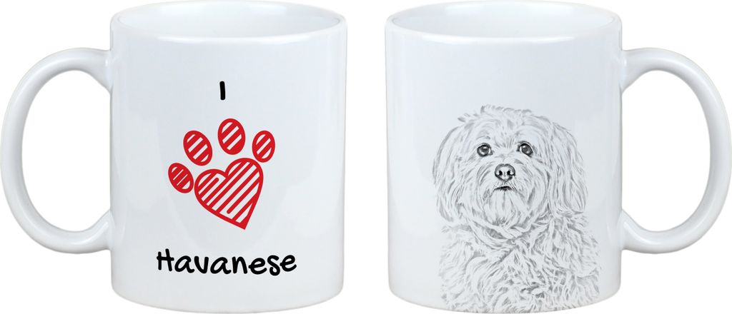 Havaneser, Bichon Havanais, Bichón Habanero - Tasse mit Hund, entzückende Tasse mit Grafik, Geschenk mit Ihrem Foto von der Marke Art-Dog