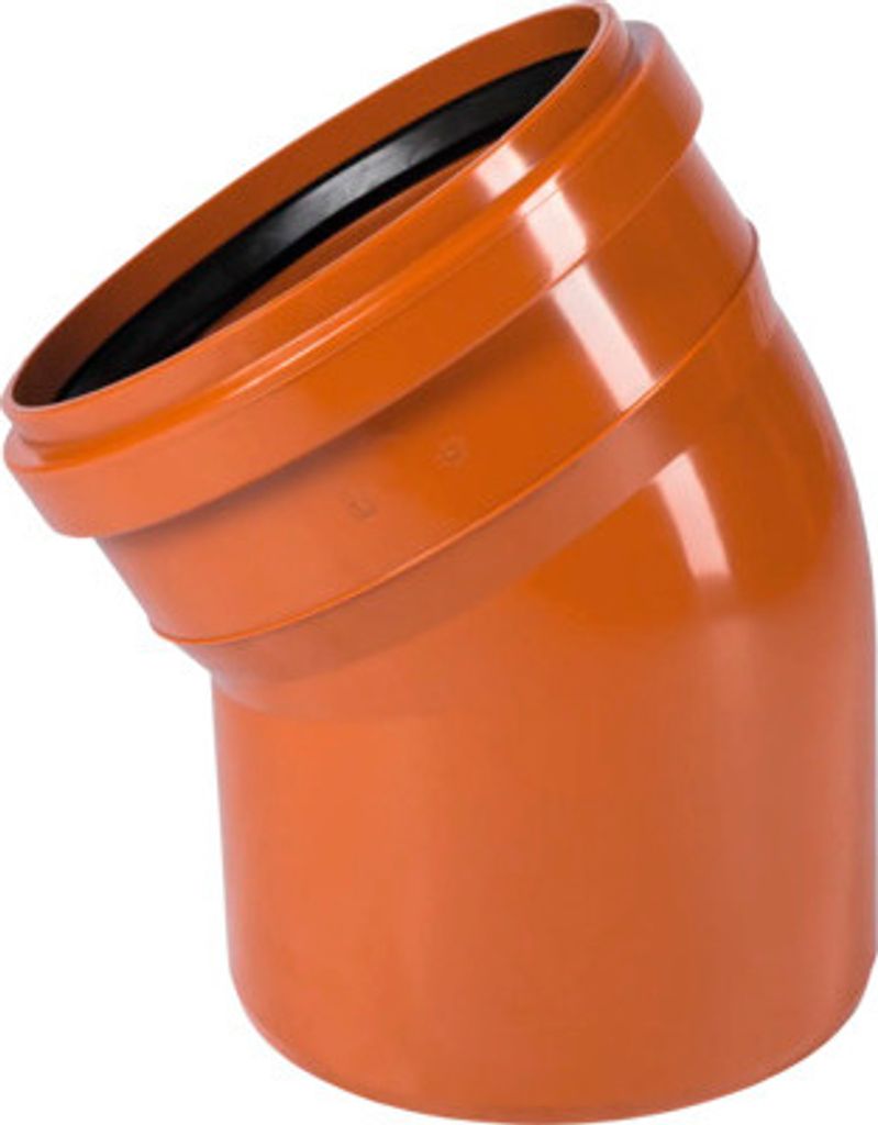 Ostendorf Kunststoffe KG Bogen 30° DN 250 mm aus PVC, SN4, für Abwasser im Außenbereich