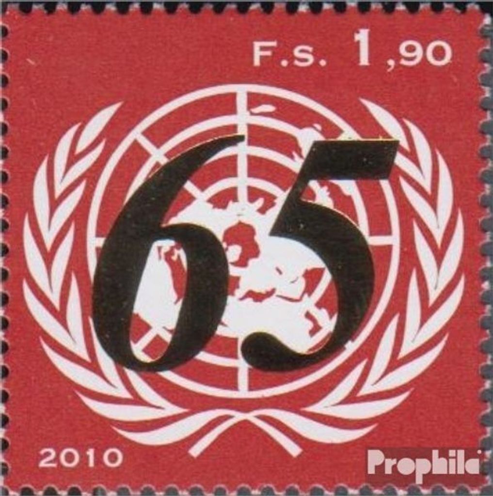 Briefmarken UNO - Genf 2010 Mi 719 (kompl.Ausg.) gestempelt 65 Jahre UNO