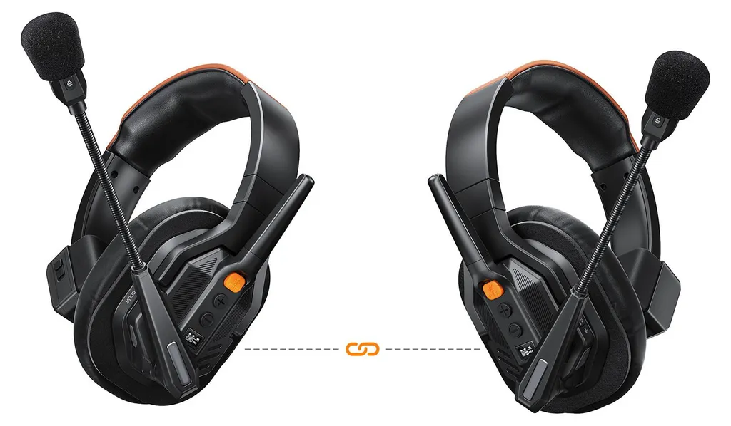 Casque intercom pour tournage et événementiel communication 2 voies