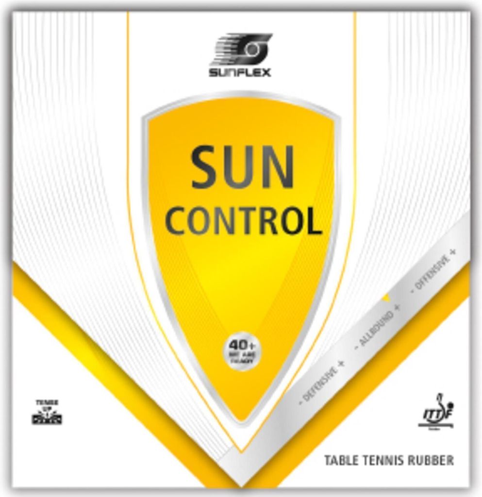 Sunflex Sun Control Tischtennis-Belag, 2,0mm Schwamm schwarz | Tischtennis Tischtennisequipment Tischtennisausrüstung Ausrüstung