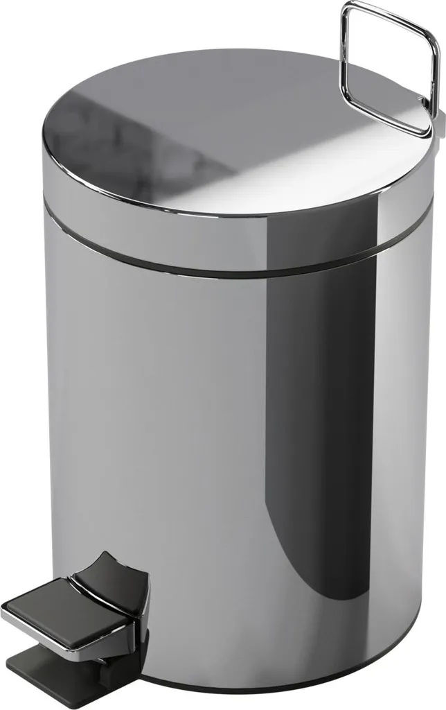 Poubelle de salle de bain à pédale 5L VIGOUR Derby Plus Inox brossé