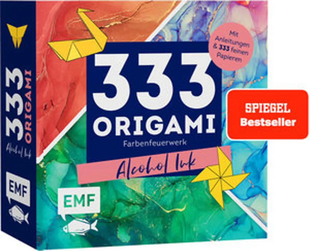 Papier origami à motifs Alcohol Ink 333 feuilles multicolores