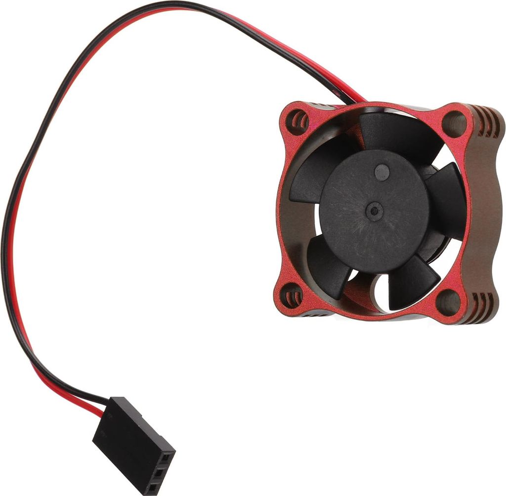 Motorkühlventilator, 30 x 30 mm, Aluminiumlegierung, schnell, leicht, RC-Auto, ESC für 1/10, 1/12, 1/8, Rot