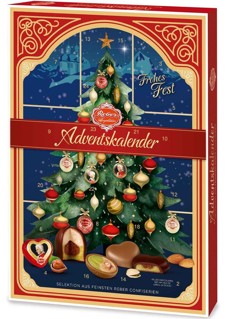 Calendario dell'Avvento Reber Specialities con palline di Immagine del prodotto 