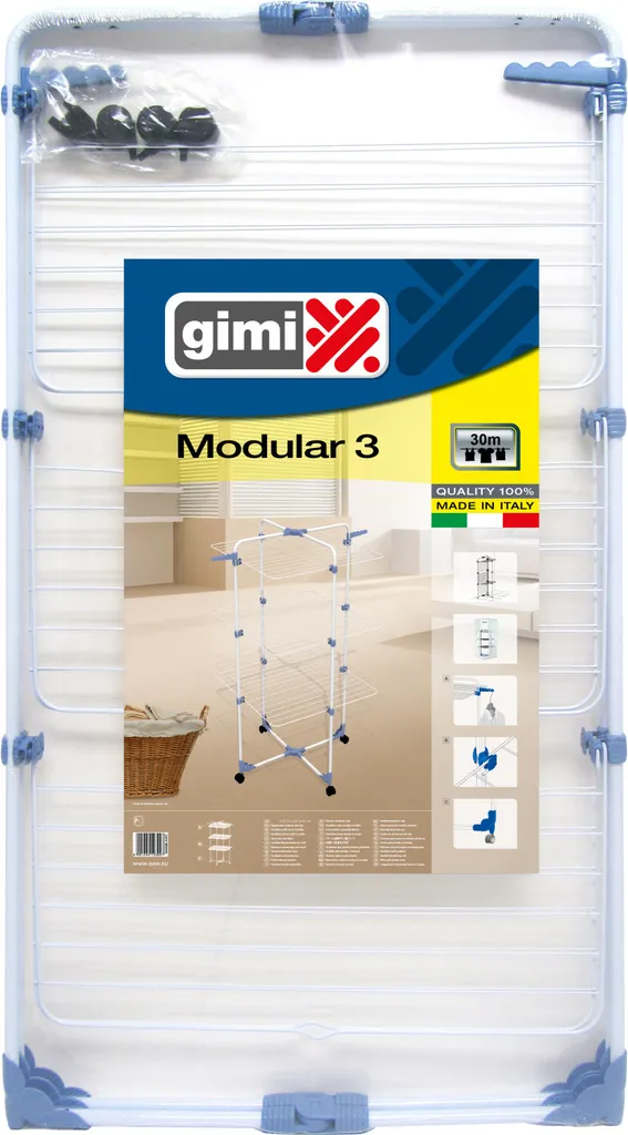 Gimi Modular 3 Séchoir à linge tour 30m de séchage modulable et compact