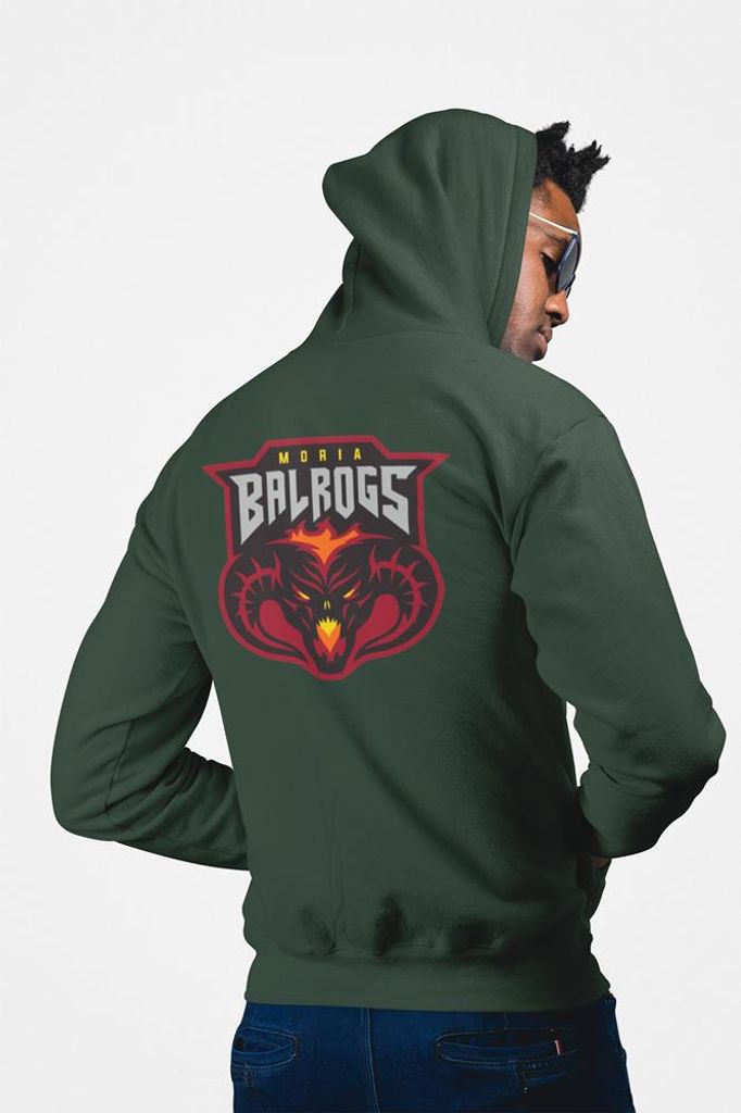 D&B Uni Hoodie ZIPMO00102 Balrogs Waldgrün-Größe L