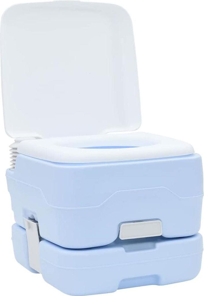 vidaXL Camping-Toilette Helles Blau und Weiß 41,5 x 36,5 x 30 cm