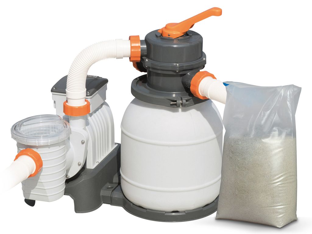 Pompa per sabbia 5678 l/h + sabbia 25kg Bestway 58497 Immagine del prodotto 