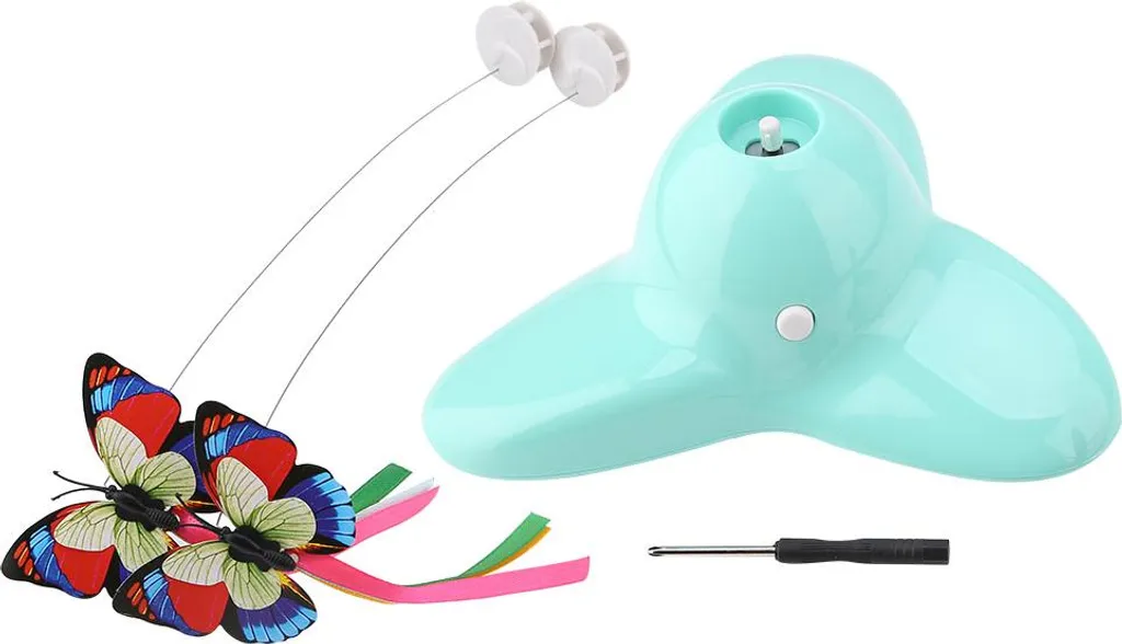 Jouet Papillon Tournant pour Chat avec Papillon de Rechange Lumineux