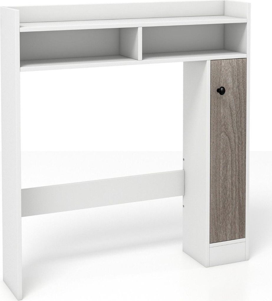Toilettenschrank Bad Überbauschrank mit Verstellbaren Regalböden Weiß
