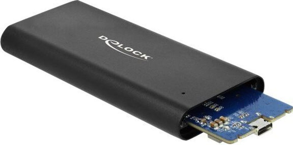 Externes Gehäuse für M.2 NVMe PCIe SSD mit SuperSpeed USB 10 Gbps (USB 3.1 Gen 2) USB Type-C Buchse Delock