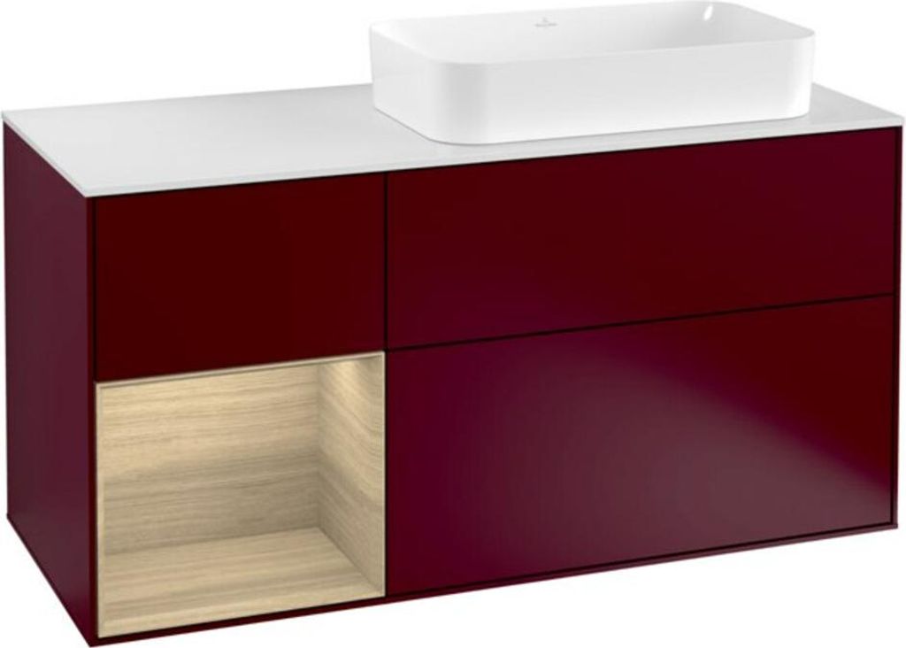 V&B Waschtischunterschrank Finion 120cm, Pl wh. m, Reg li Oa ven, Peo m