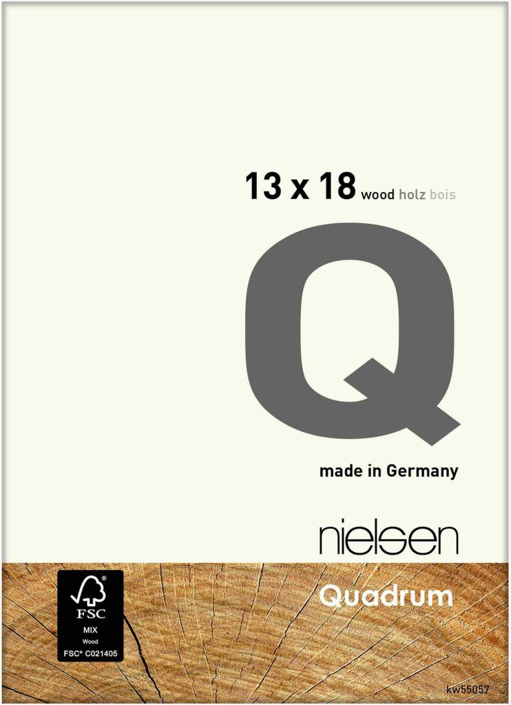 nielsen Holz Bilderrahmen Quadrum, 13x18 cm, Deckend Weiß