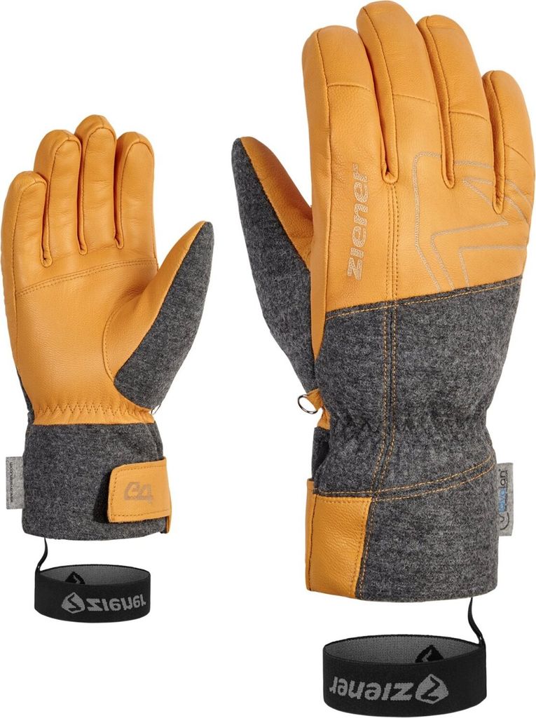 Ziener Alpine Gloves Ski Leder Handschuhe GANGHOFER - 8,5