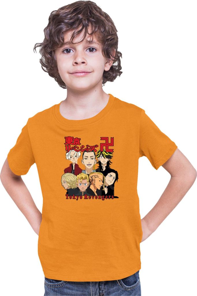Kinder T-Shirt Japan Anime Manga Tokyo Anime Revengers Plus, 12-13 Jahr - 152 / Orange