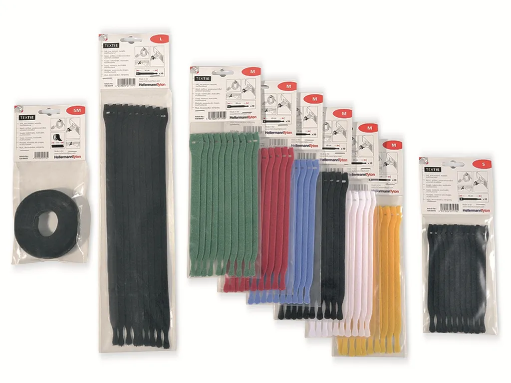 HellermannTyton TEXTIE BL Set 10 Pezzi - Fascette a Strappo Riutilizzabili - 5