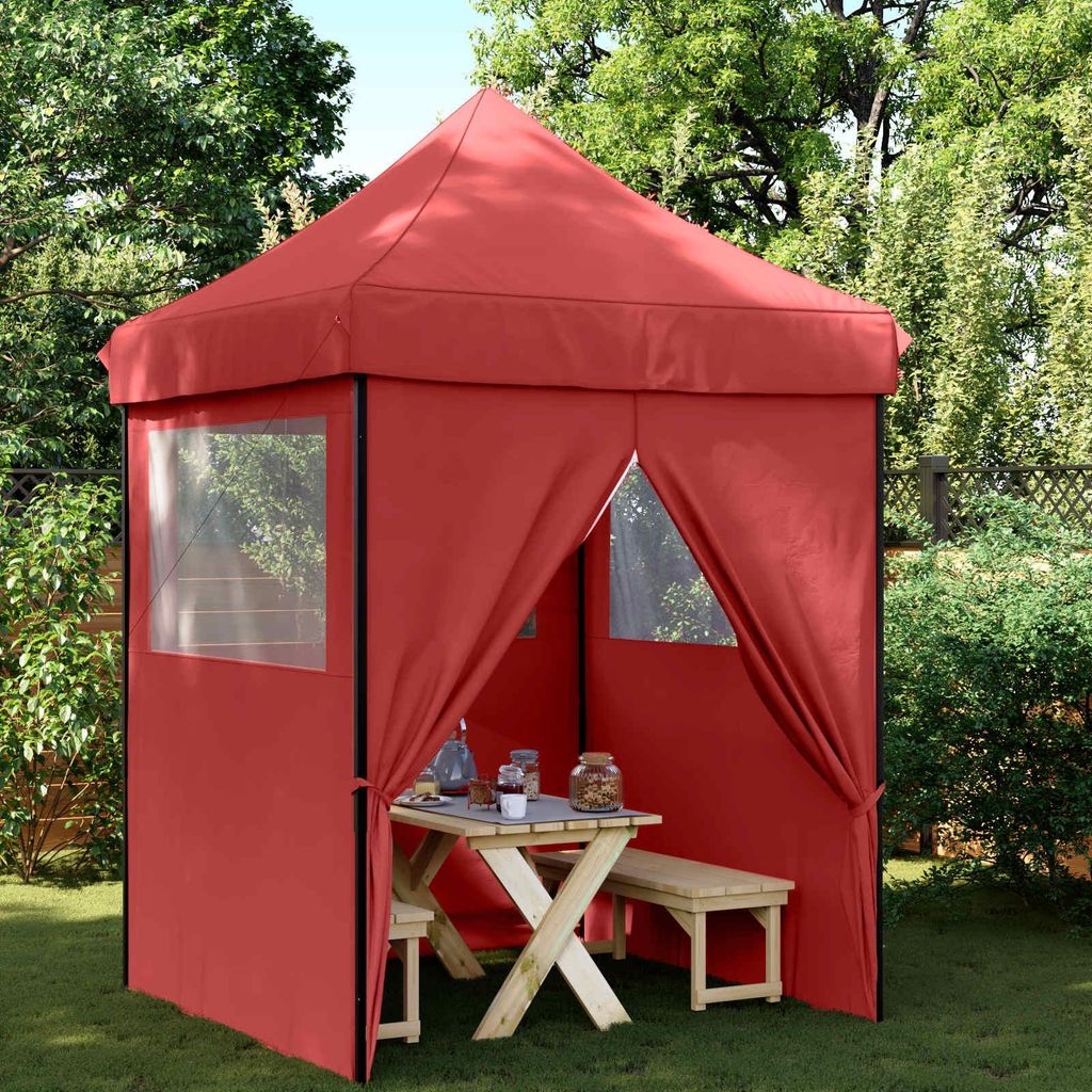 "Neues Produkt" Party-Zelt - CLORIS - Pavillon - Bordeauxrot 200x200x306 cm Oxford-Stoff - Pavillons & Partyzelte V2760