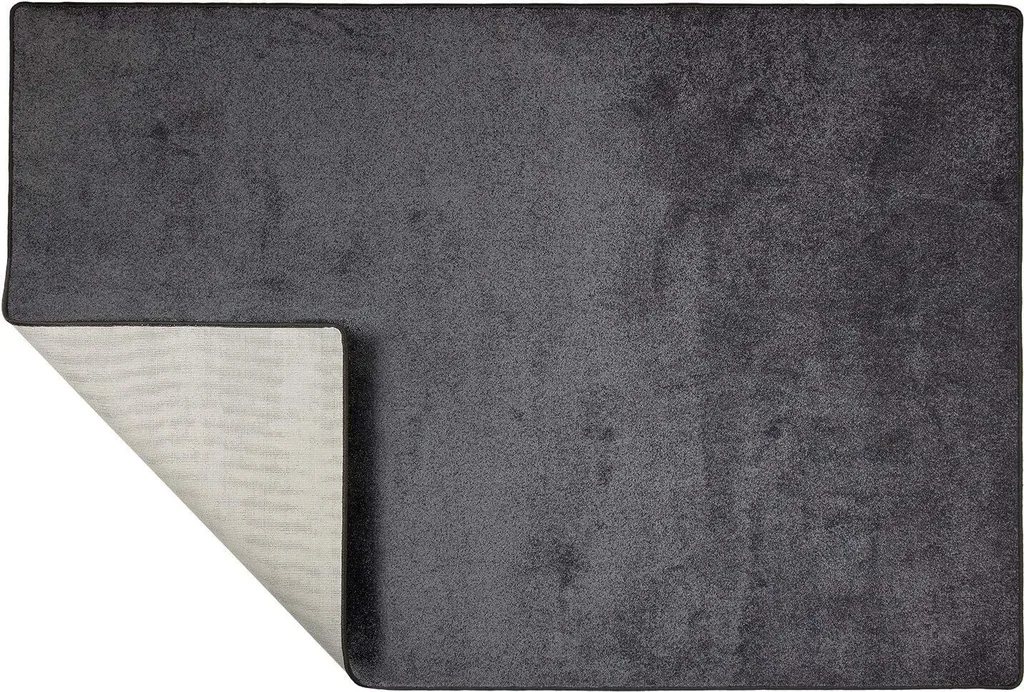 Tapis de couloir moderne Sundae Anthracite 100x100 cm style élégant