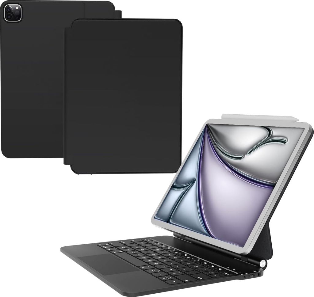 Hülle mit Tastatur für iPad Air 11 M2 2024 und iPad Pro 11 Nuflaz X7 QWERTZ