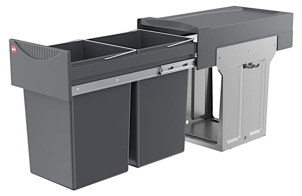 HAILO pattumiera incasso 3666106 2x15 L con ganci Immagine del prodotto 