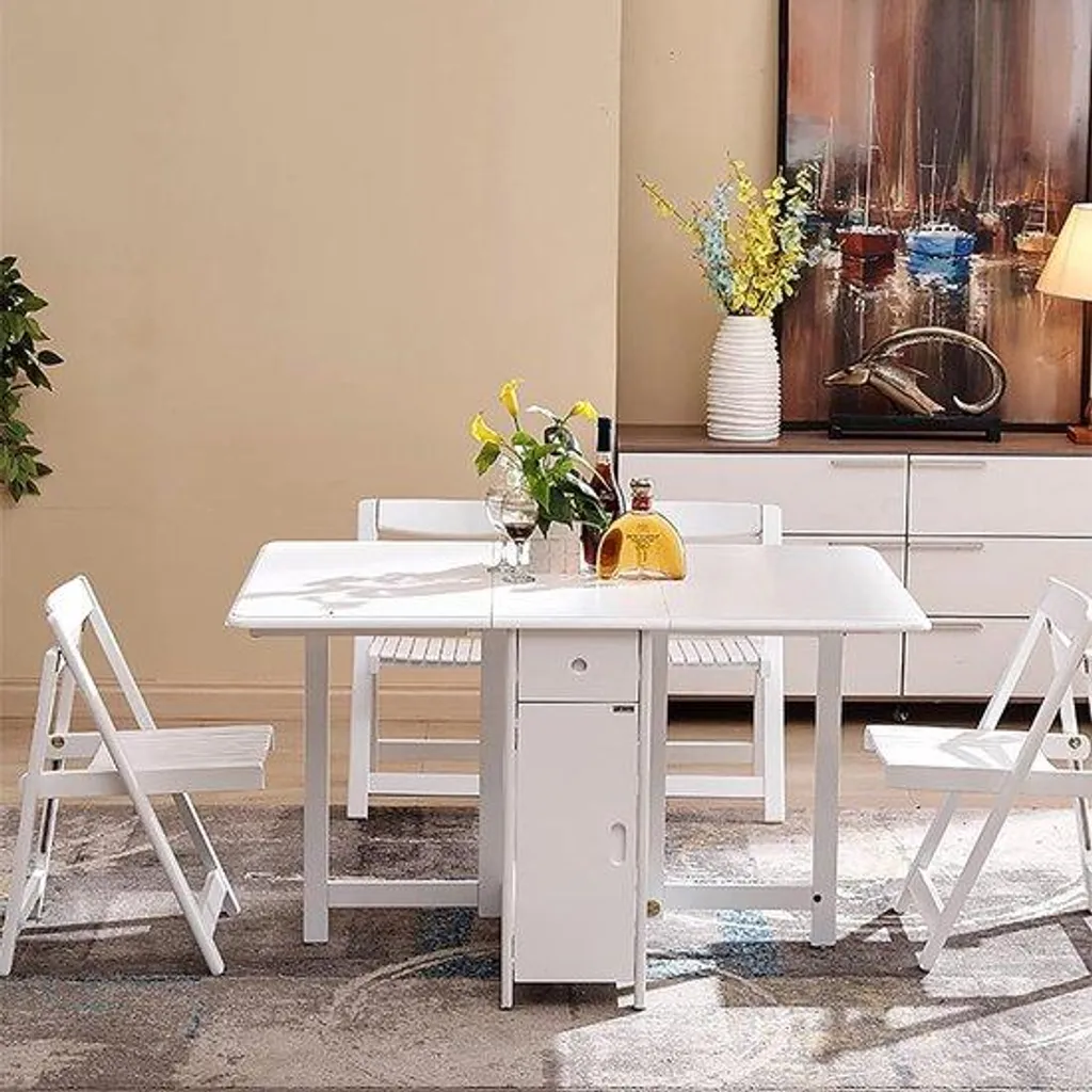 Table extensible bois massif 5 chaises : la solution pour petits salons