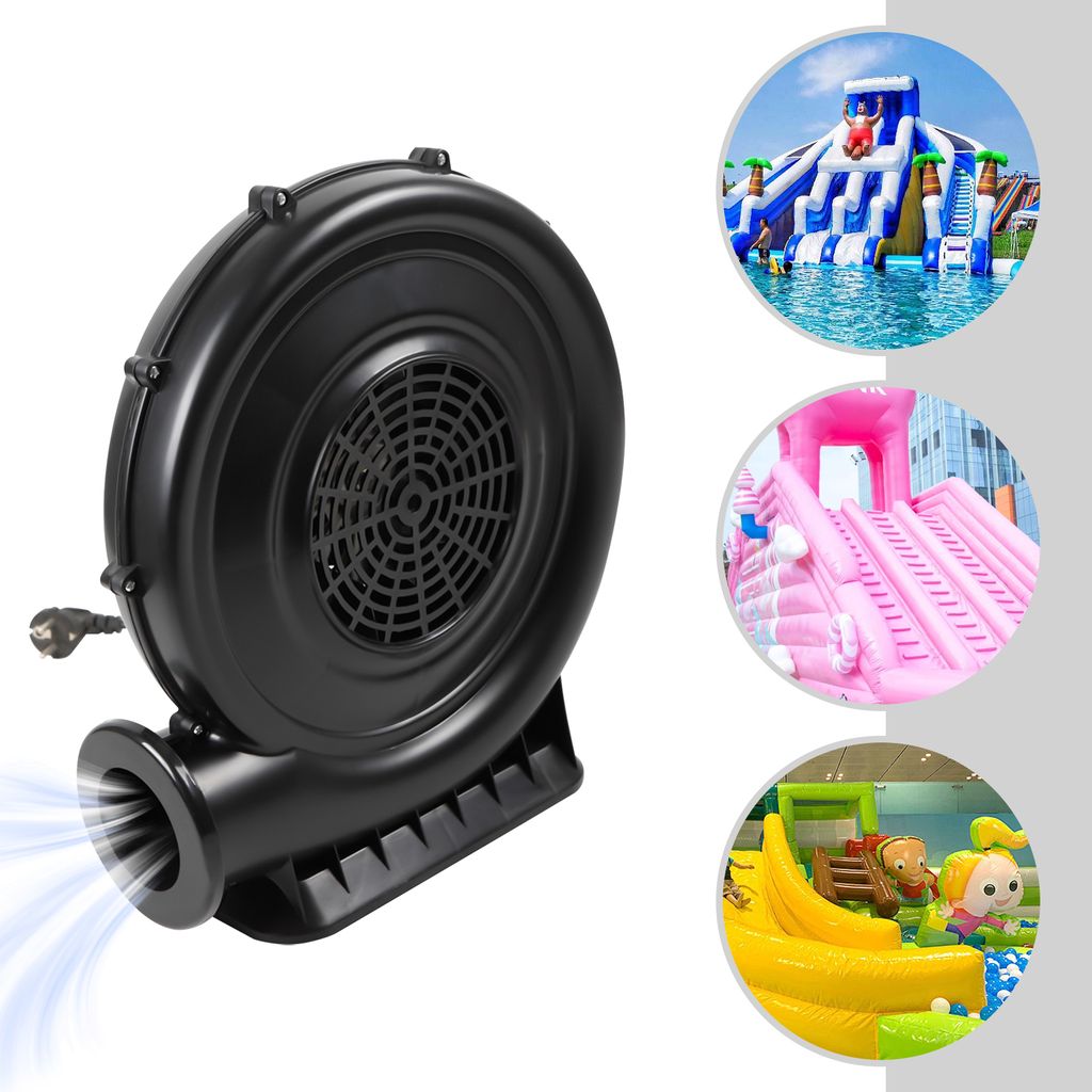 Radialgebläse Hochdruckgebläse 370W 2800r/min Radialventilator Dauergebläse Gebläse Hüpfburg Pumpe für Werbung Modelle Schwarz (600m3/h 1300...