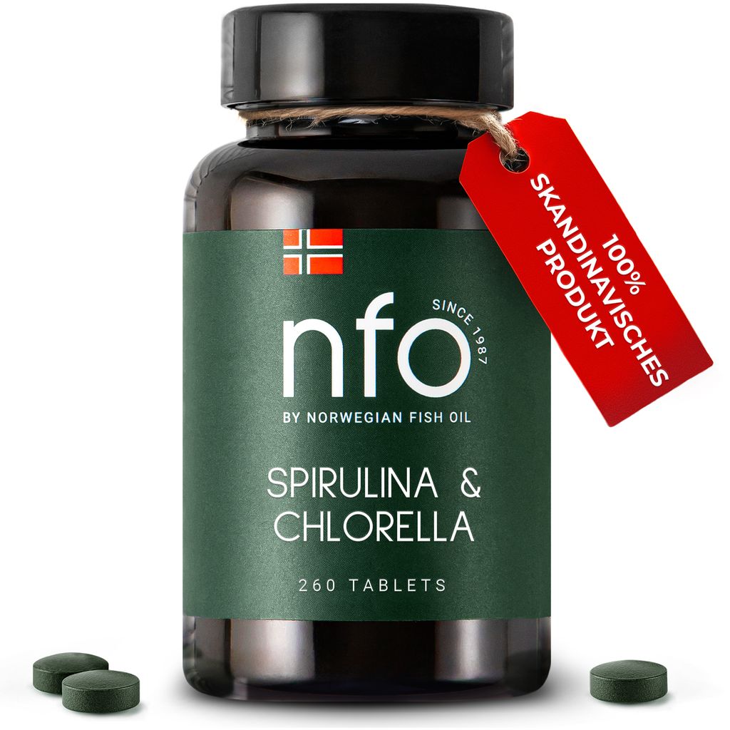 NFO Spirulina & Chlorella – Natürliche Unterstützung für Immunsystem und Energie [260 Tabletten]
