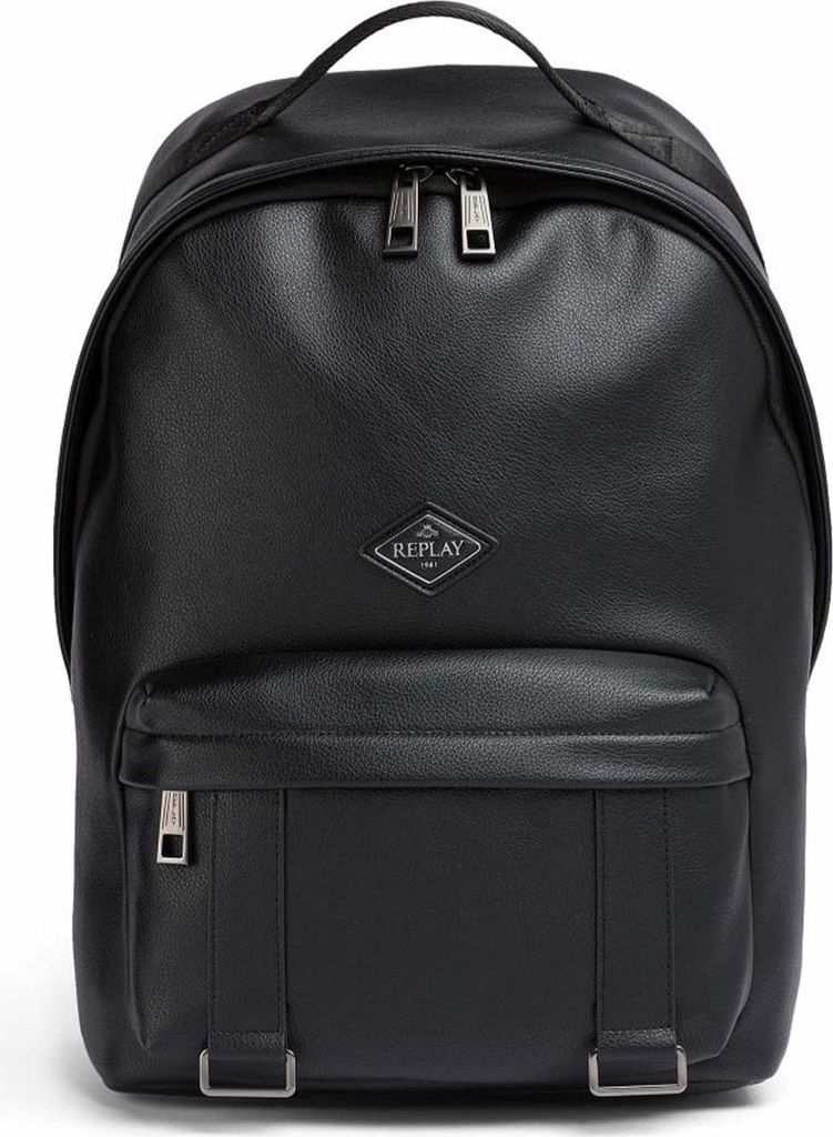 REPLAY Freizeitrucksack Rucksack mit Laptopfach Backpack Black schwarz