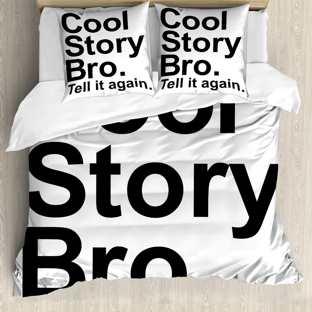 Copripiumino ABAKUHAUS Hipster Story - Bianco e Nero 155x220 cm