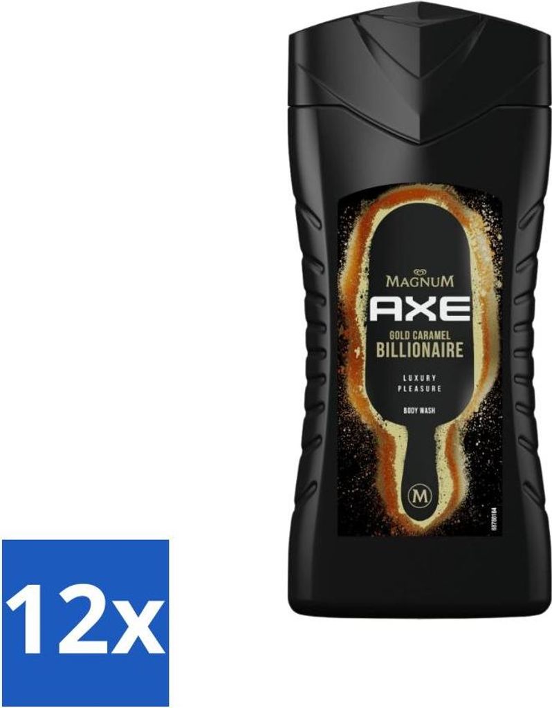 Axe X Magnum - Duschgel - Gold Caramel Billionaire - 250 ml - Vorteilspack - 12 Stücke