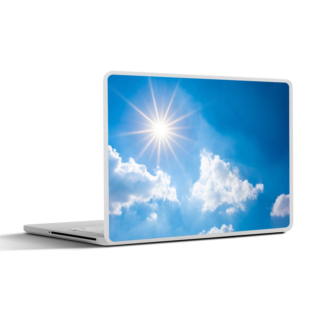 MuchoWow Laptop Aufkleber Sticker Cover Sonne - Wolken - Sommer 40x30 cm - Laptop Dekoration - Selbstklebend