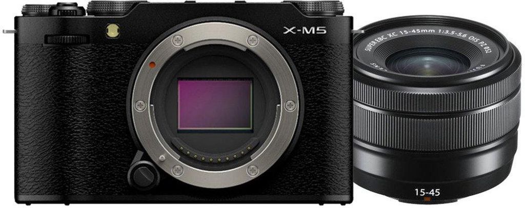 Fujifilm X-M5, color negro, kit con objetivo XC15-45mm Imagen del producto 