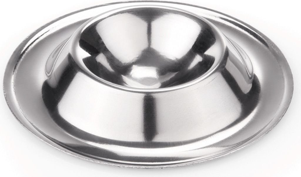 60x Eierbecher rund, mit Ablage Chromnickelstahl silber 8,5 cm